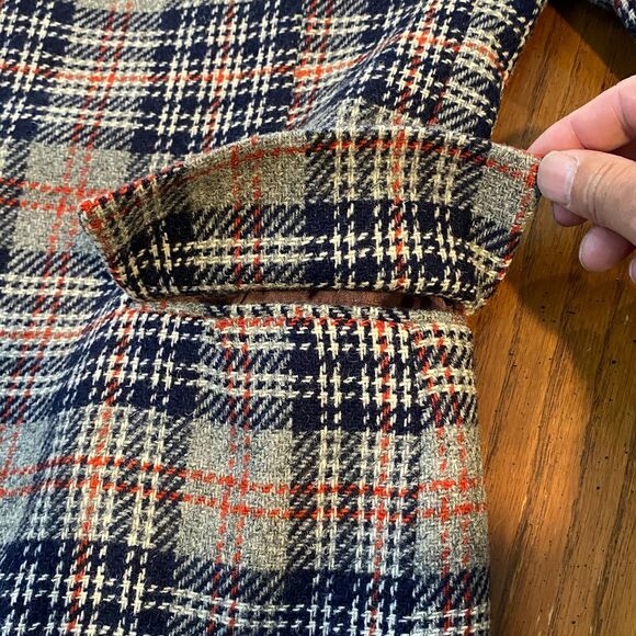 Vintage Academia Jack Lang PBM Mens Blazer 100% Wool Plaid Check Sport Coat 42L - Picture 5 of 9